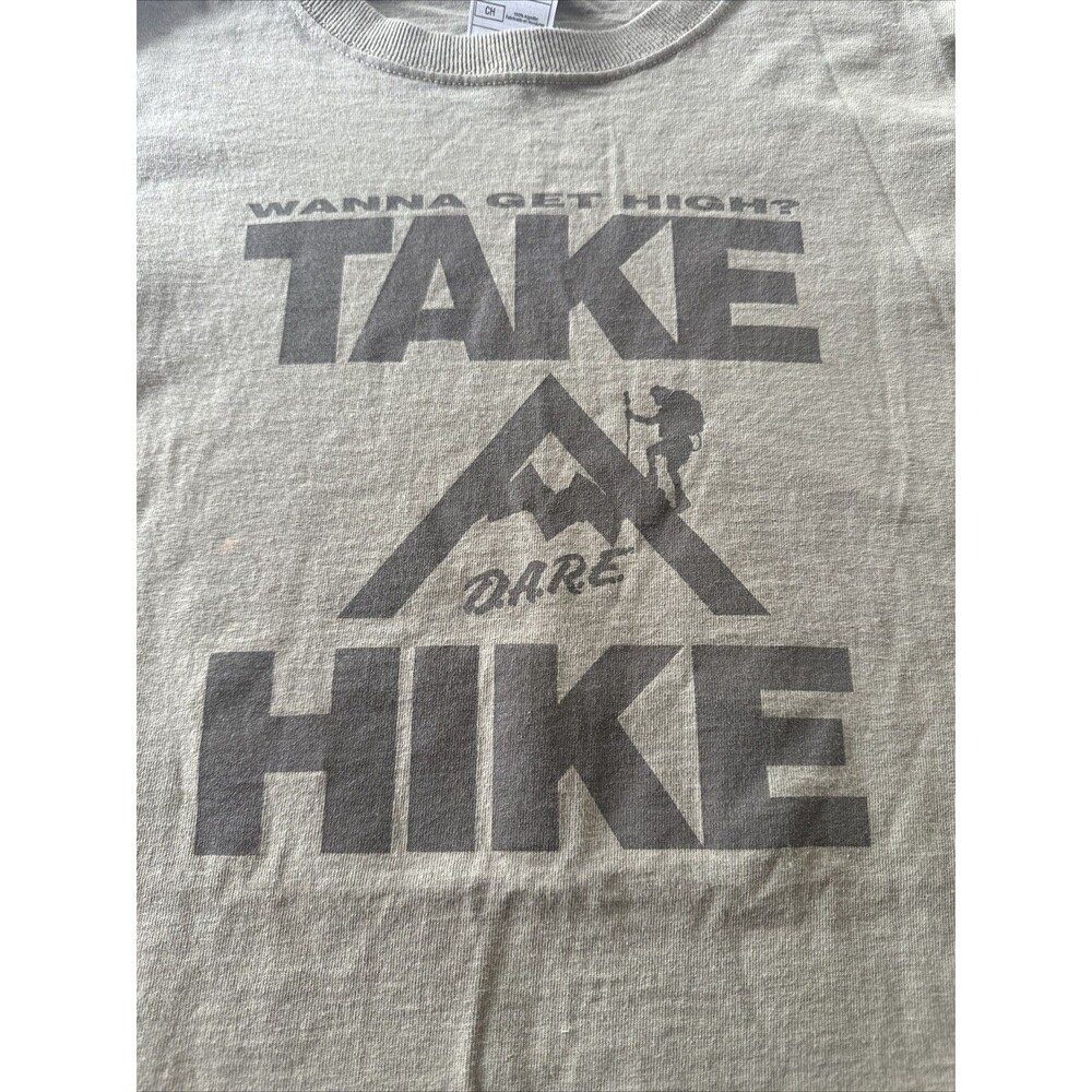 Vtg 90s Fruit Of The Loom Sz Small DARE Shirt Wanna‎ Get High Take A Hike FLAW - Picture 10 of 10